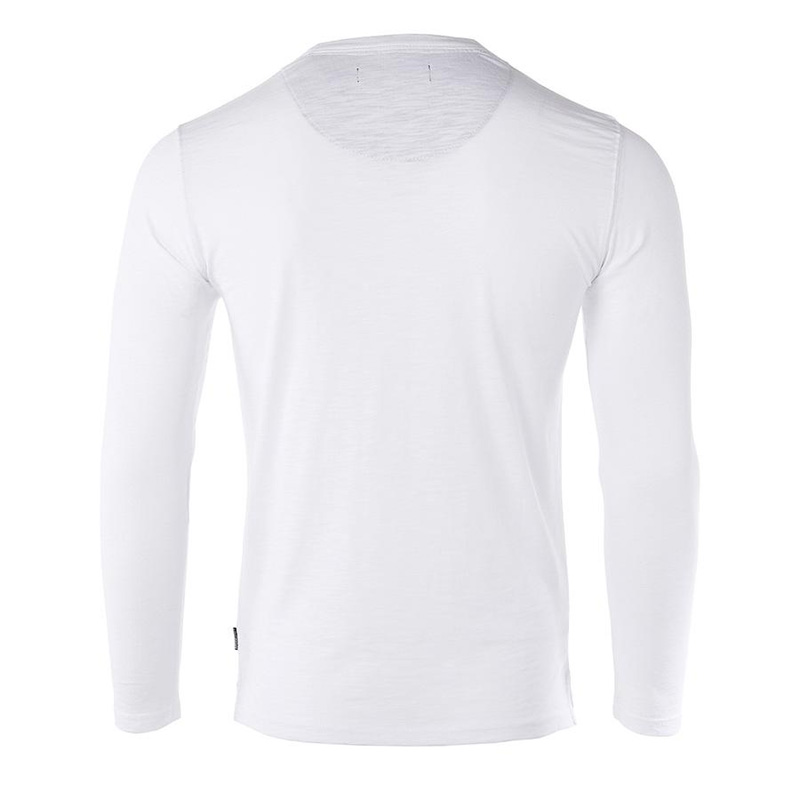 White 3-Button Style Full Sleeve T-Shirt