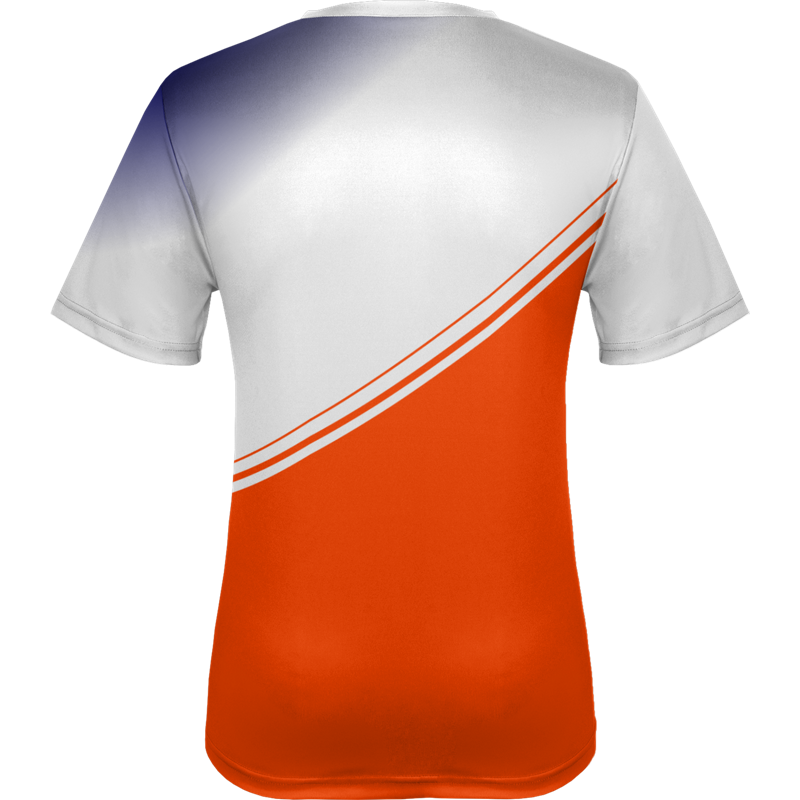 White & Red Colrblock Design Tennis Wear T-Shirt