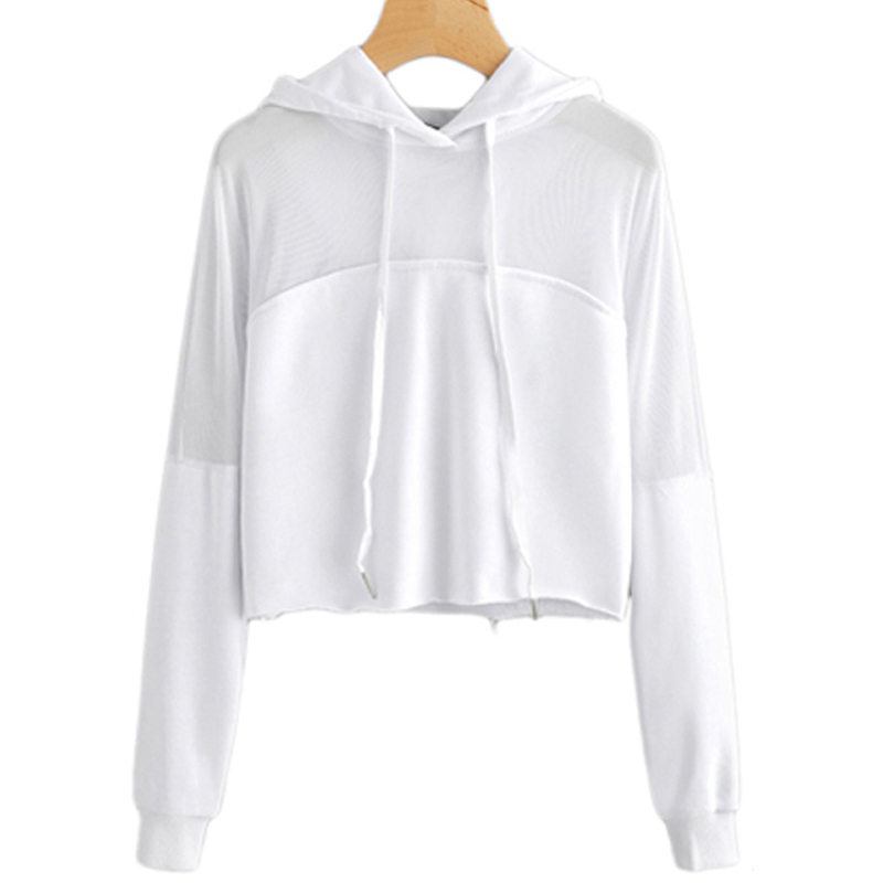 Mesh Crop Hoodies 